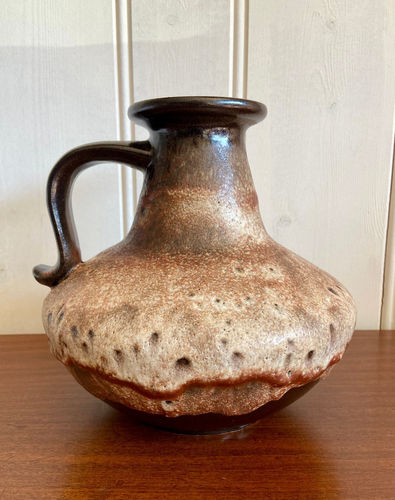 Ruscha vintage vaas West Germany 377-21 fat lava kruik, Ophalen of Verzenden