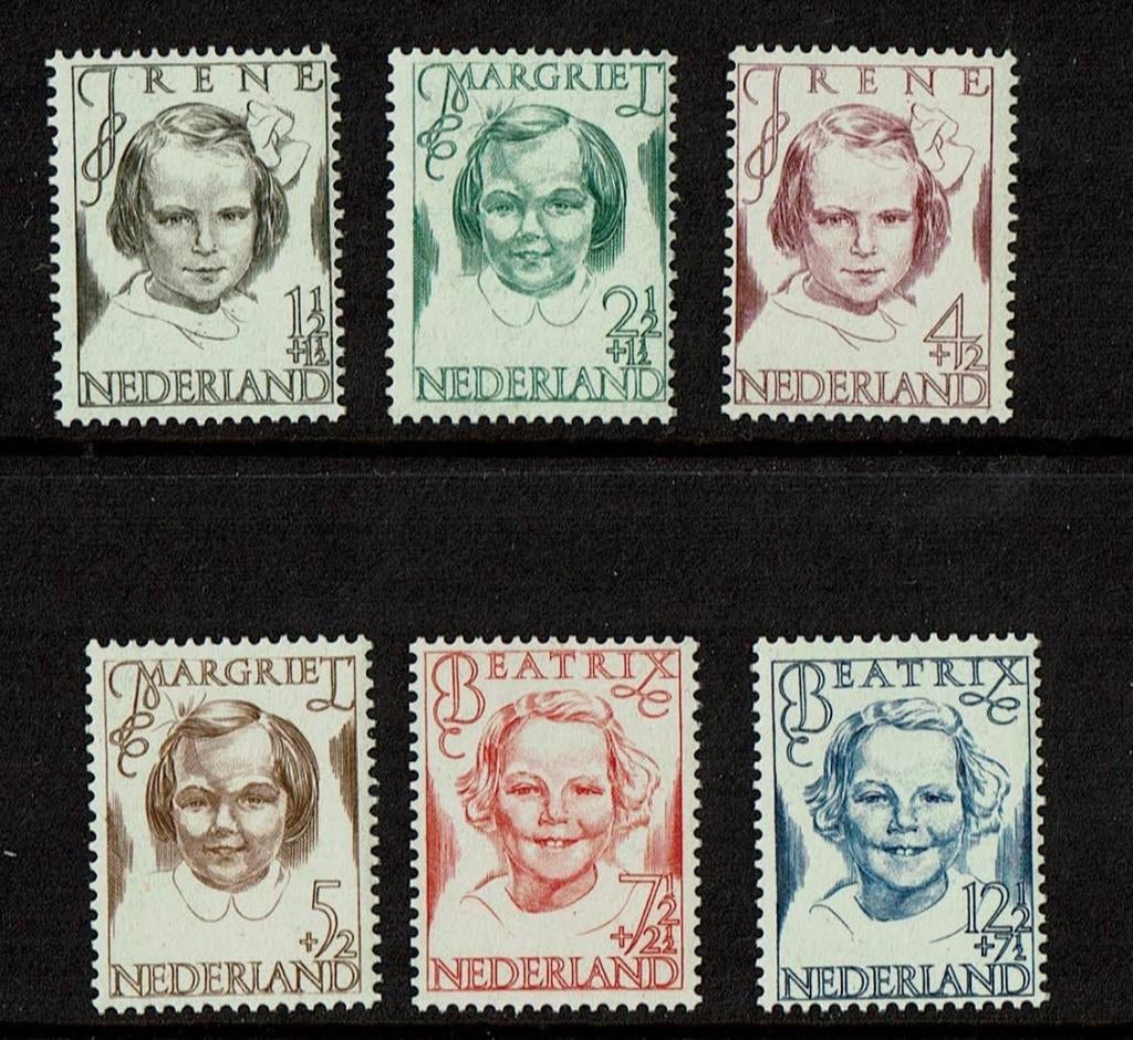 Nederland NVPH 454-459 postfris, Postzegels en Munten, Postzegels | Nederland, Verzenden, Na 1940, Postfris