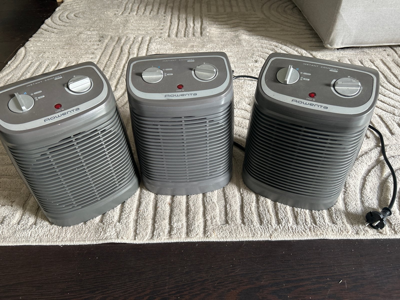 3x Rowenta Instant Comfort Compact kachels 2400W, Ophalen of Verzenden, Gebruikt