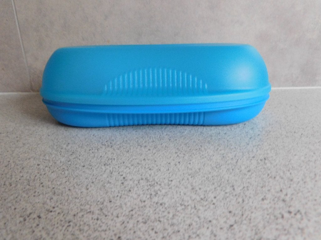 Tupperware Micro Delight Omeletmaker 430 ml. Blauw, Ophalen of Verzenden, Zo goed als nieuw, Blauw, Overige typen