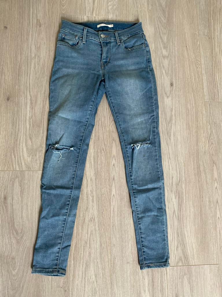Levi's 710 Super Skinny Jeans - W26, Kleding | Dames, Spijkerbroeken en Jeans, Ophalen of Verzenden, Zo goed als nieuw, Blauw