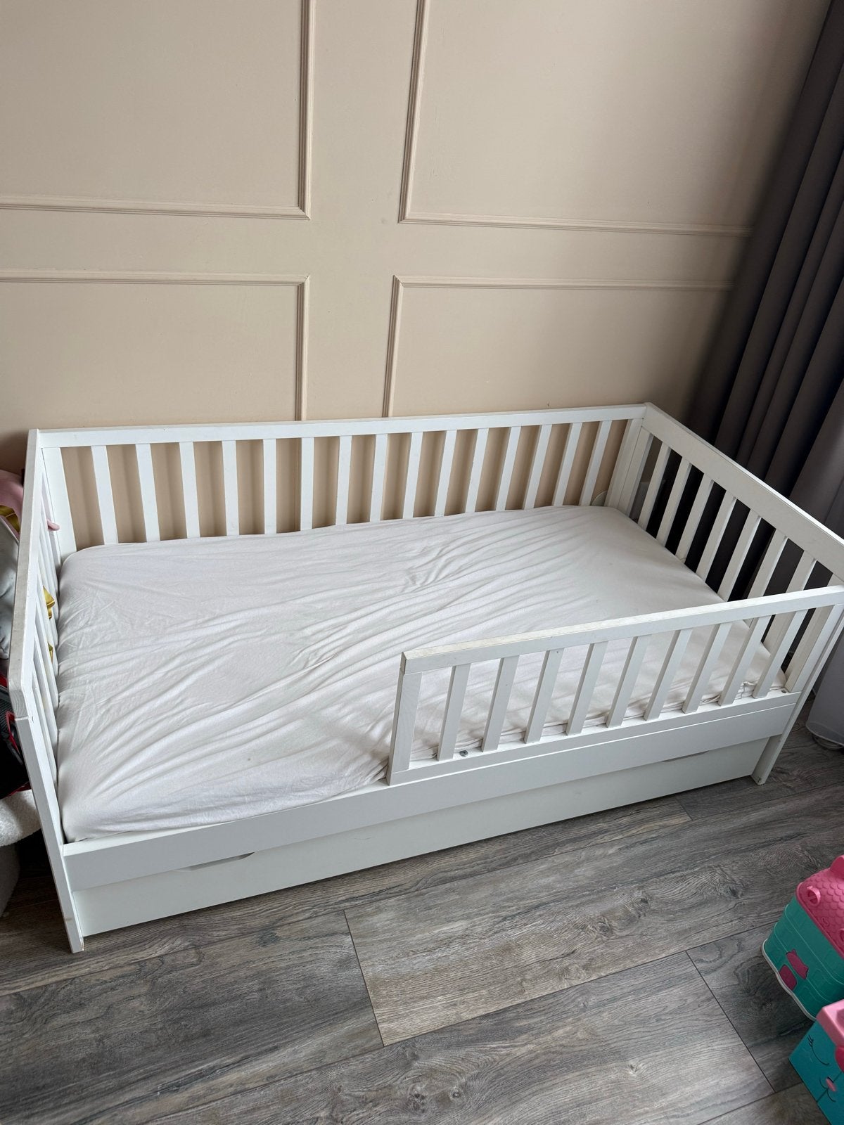 Petite Amélie bed met lade en matras 140x70cm, Kinderen en Baby's, Ophalen, 70 tot 85 cm, 140 tot 160 cm, Zo goed als nieuw
