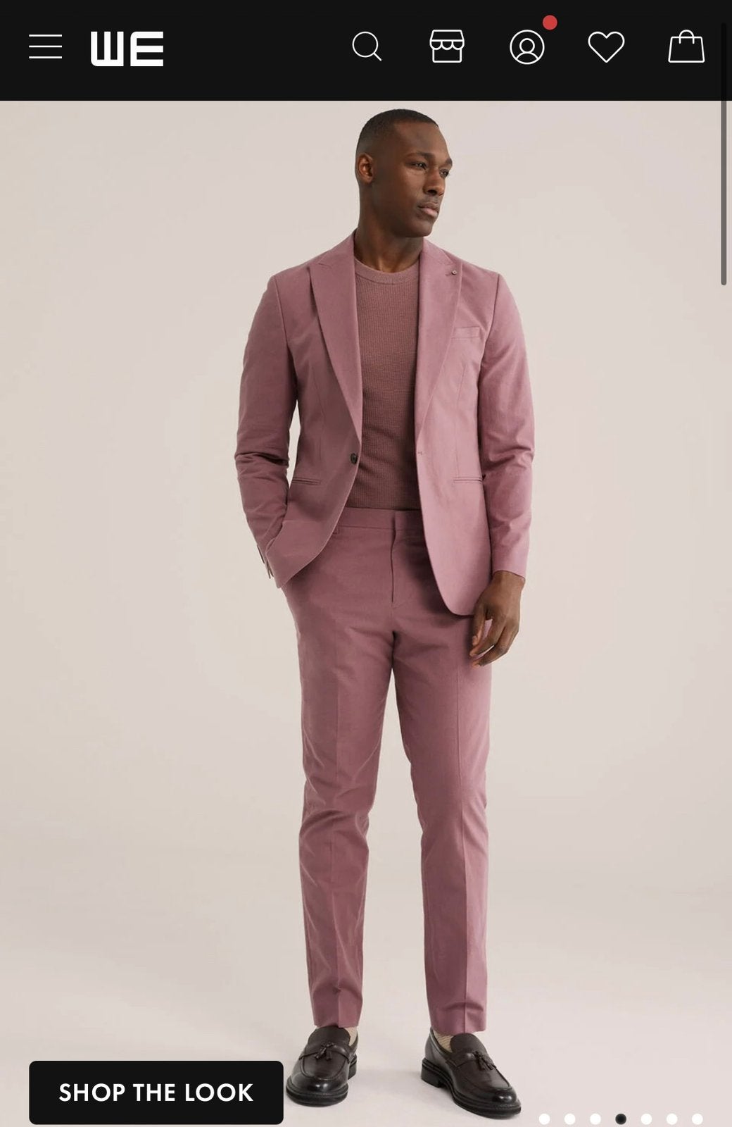 Heren pak roze, Kleding | Heren, Kostuums en Colberts, Ophalen, Zo goed als nieuw, Maat 56/58 (XL), Roze