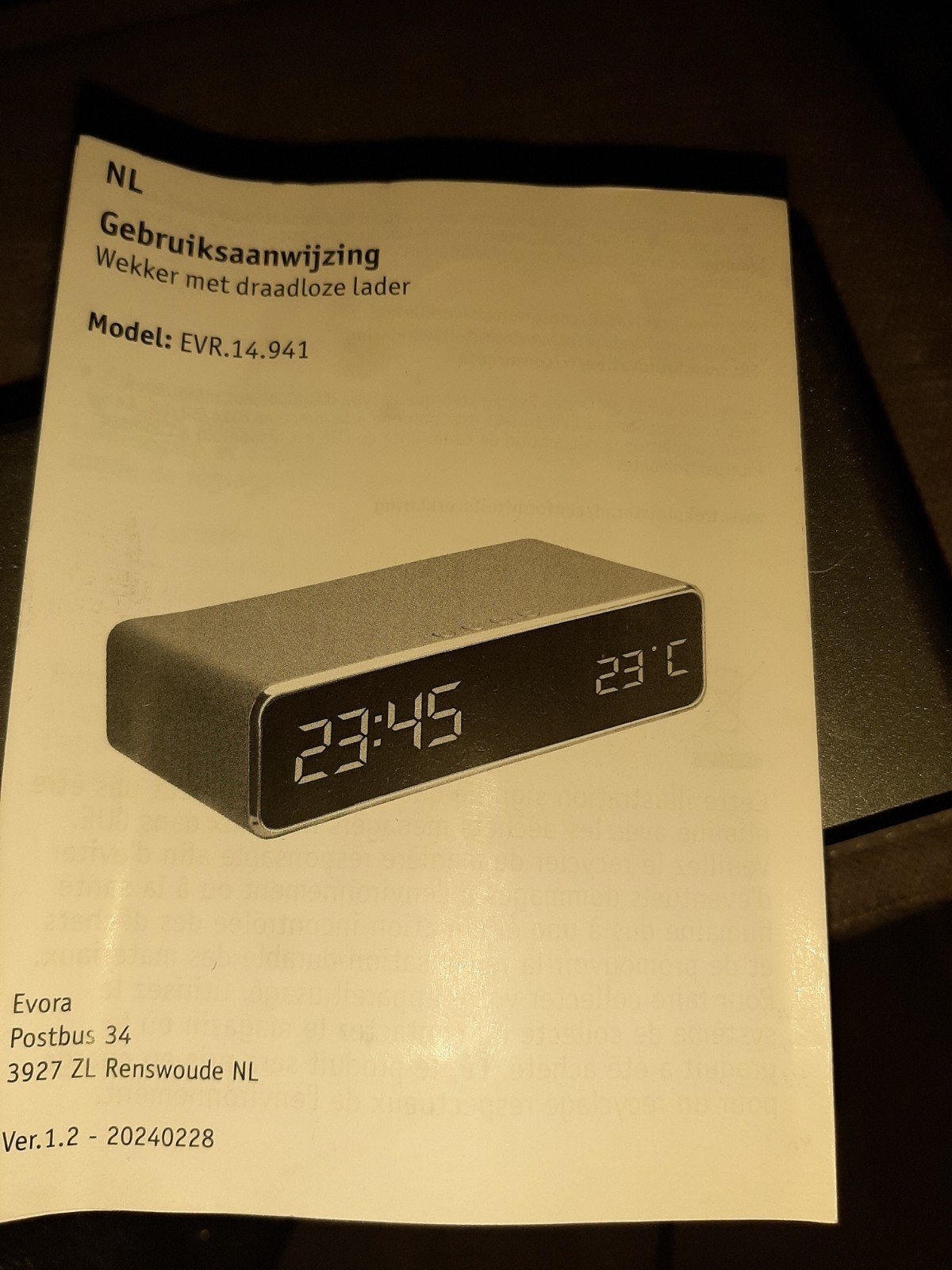 Wekker met WiFi enz, Ophalen of Verzenden