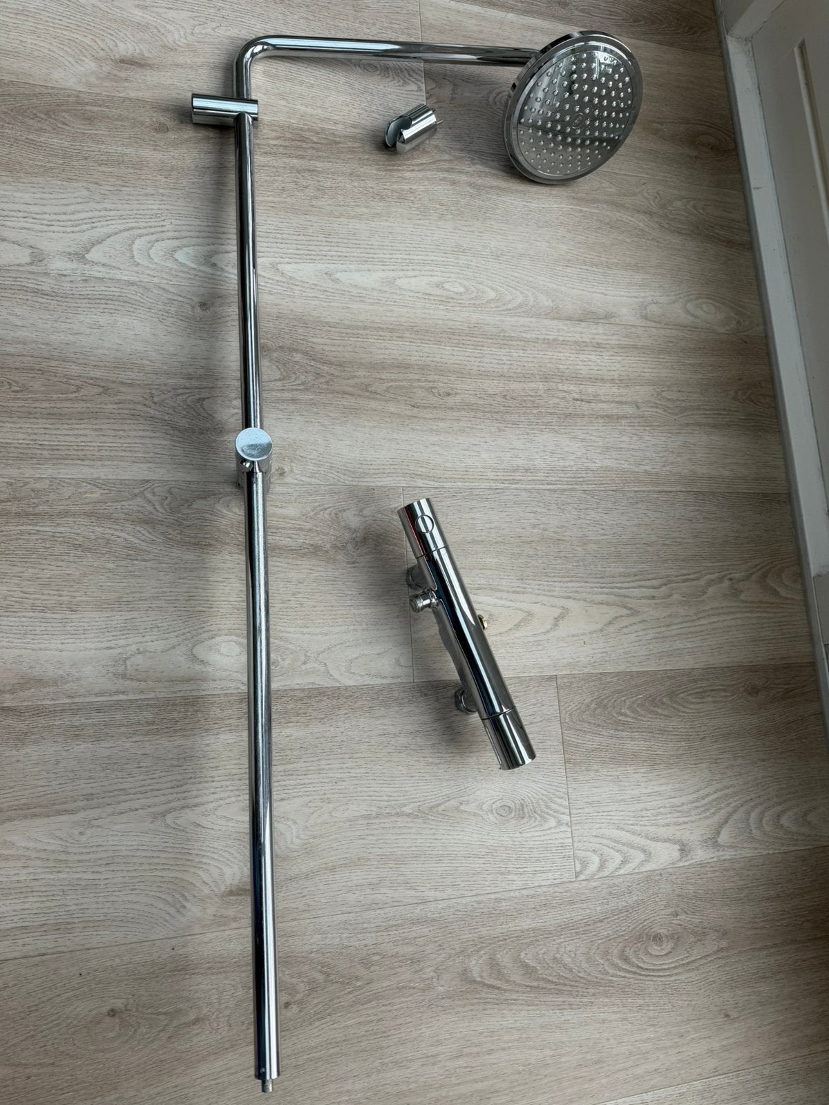 Volledige doucheset Grohe met Thermosstaatkraan, Ophalen, Zo goed als nieuw, Chroom, Douche
