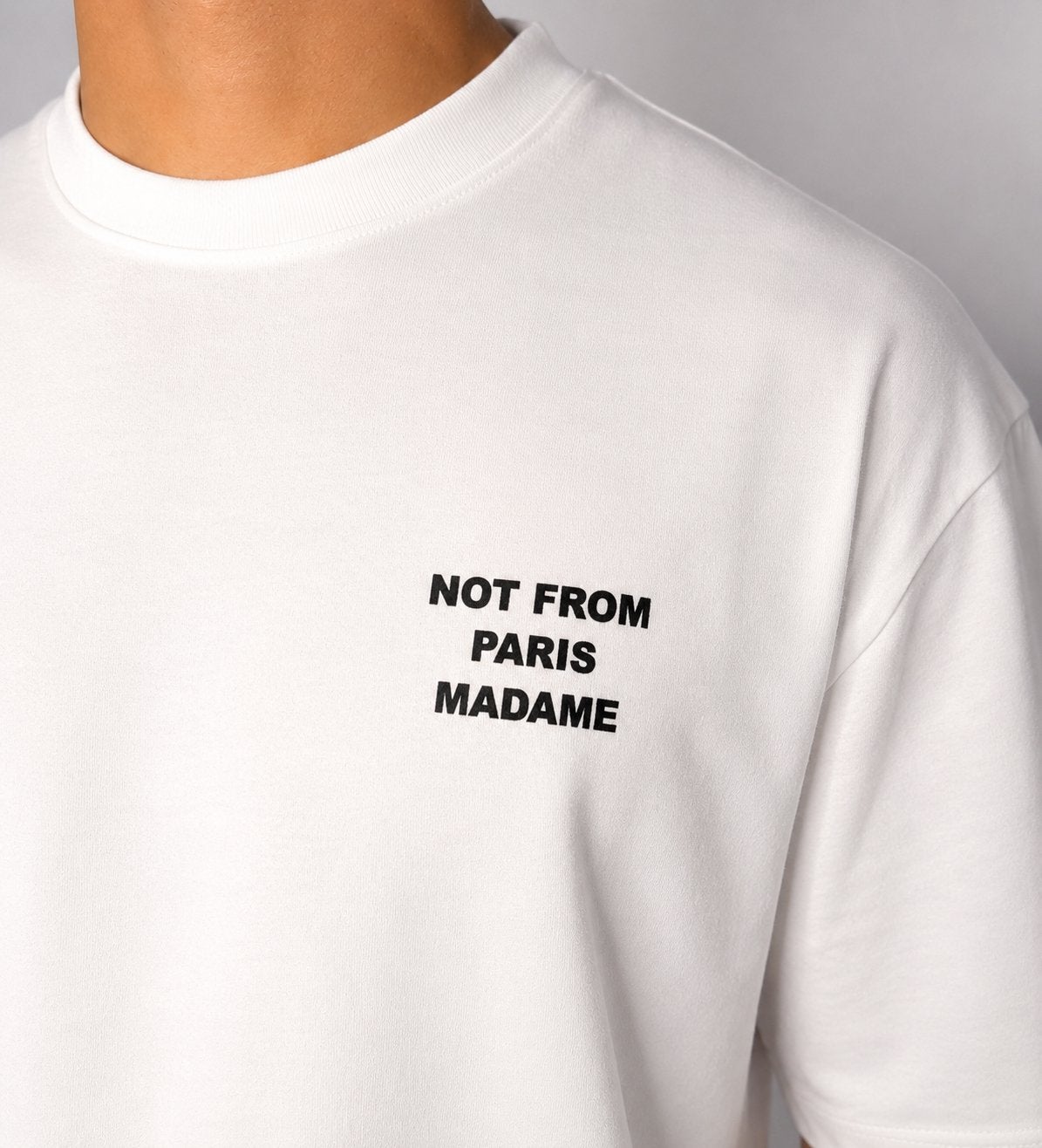 Drole de Monsieur not from paris shirt polo tshirt wit, Ophalen of Verzenden, Zo goed als nieuw, Overige maten, Zwart