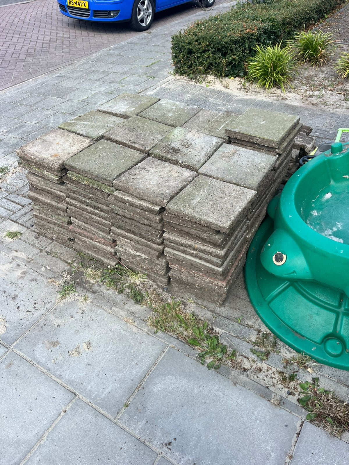 Gratis tegels, Tuin en Terras, Tegels en Klinkers, Ophalen, Gebruikt, Beton, Terrastegels