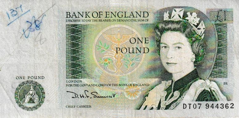 ENGELAND  1981-1984 - 1 POUND, Ophalen of Verzenden, Overige landen, Los biljet