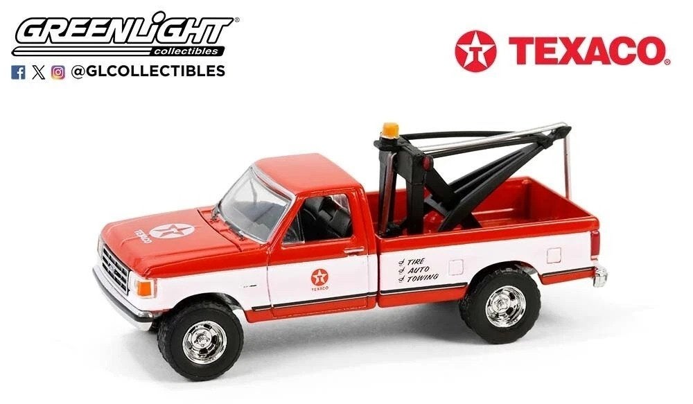 1988 Ford F-250 van Greenlight 1/64 Takelwagen Texaco, Ophalen of Verzenden, Nieuw, Auto