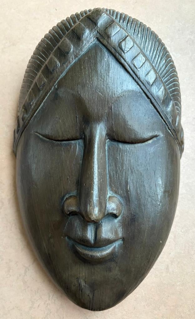 Mooie houten wanddecoratie / masker, Java?, Ophalen of Verzenden