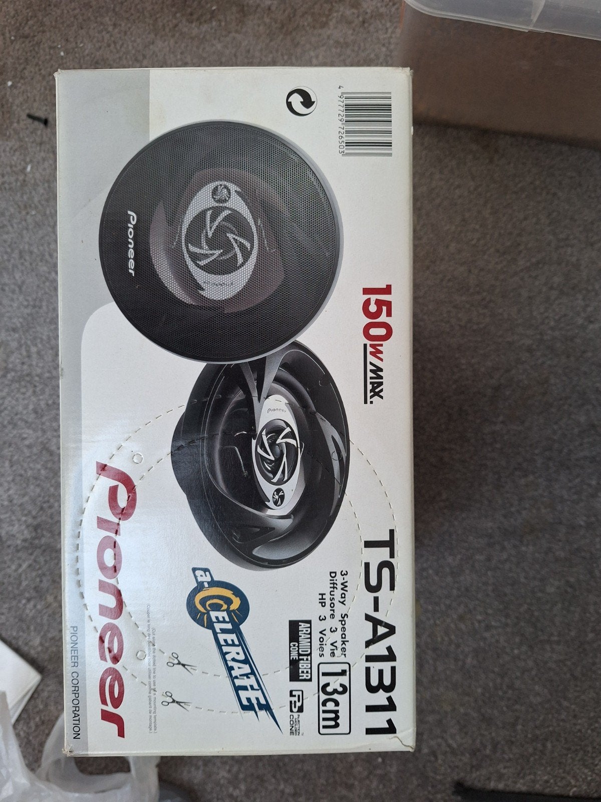 Pioneer TS-A1311 13cm 3-weg autospeakers 150W MAX, Ophalen of Verzenden, Gebruikt