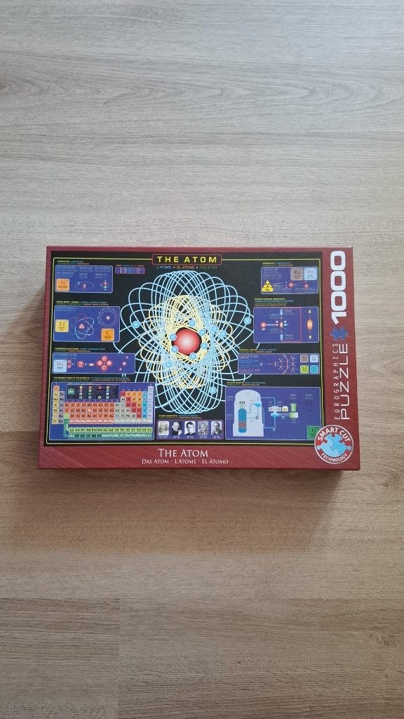 1000 stukjes puzzel van de atoom, Hobby en Vrije tijd, Denksport en Puzzels, Ophalen of Verzenden, 500 t/m 1500 stukjes, Zo goed als nieuw