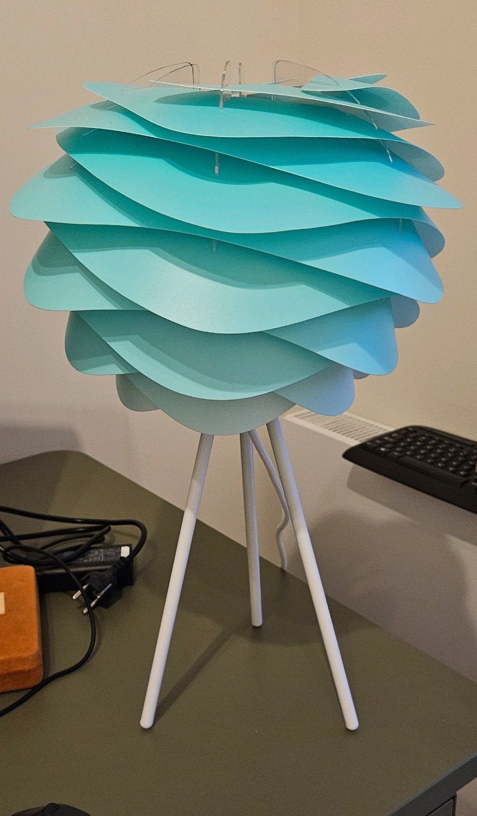 Tafellamp Umage Carmina Mini - Turquoise, Kunststof, Overige merken, Inclusief lichtbron, Overige kleuren