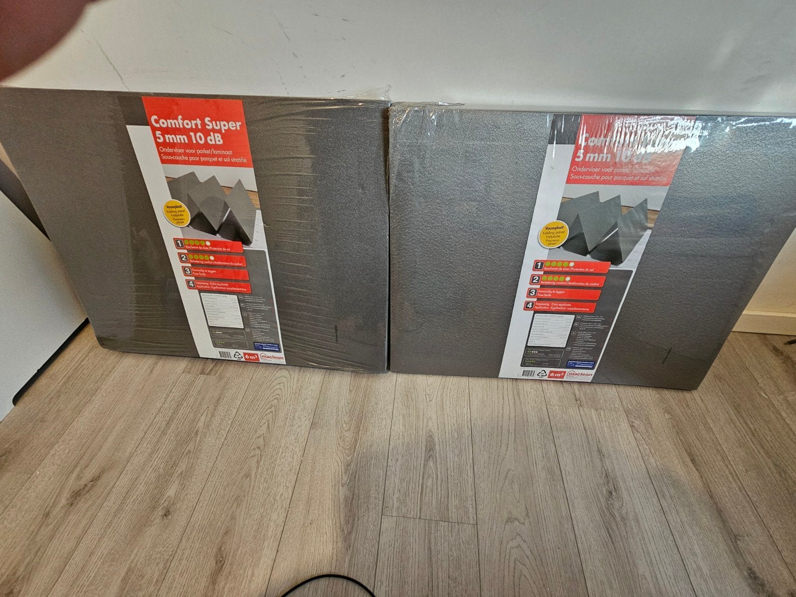 Comfort Super ondervloer 5mm 10dB voor parket/laminaat, Ophalen, Overige typen, Nieuw, 10 m² of meer