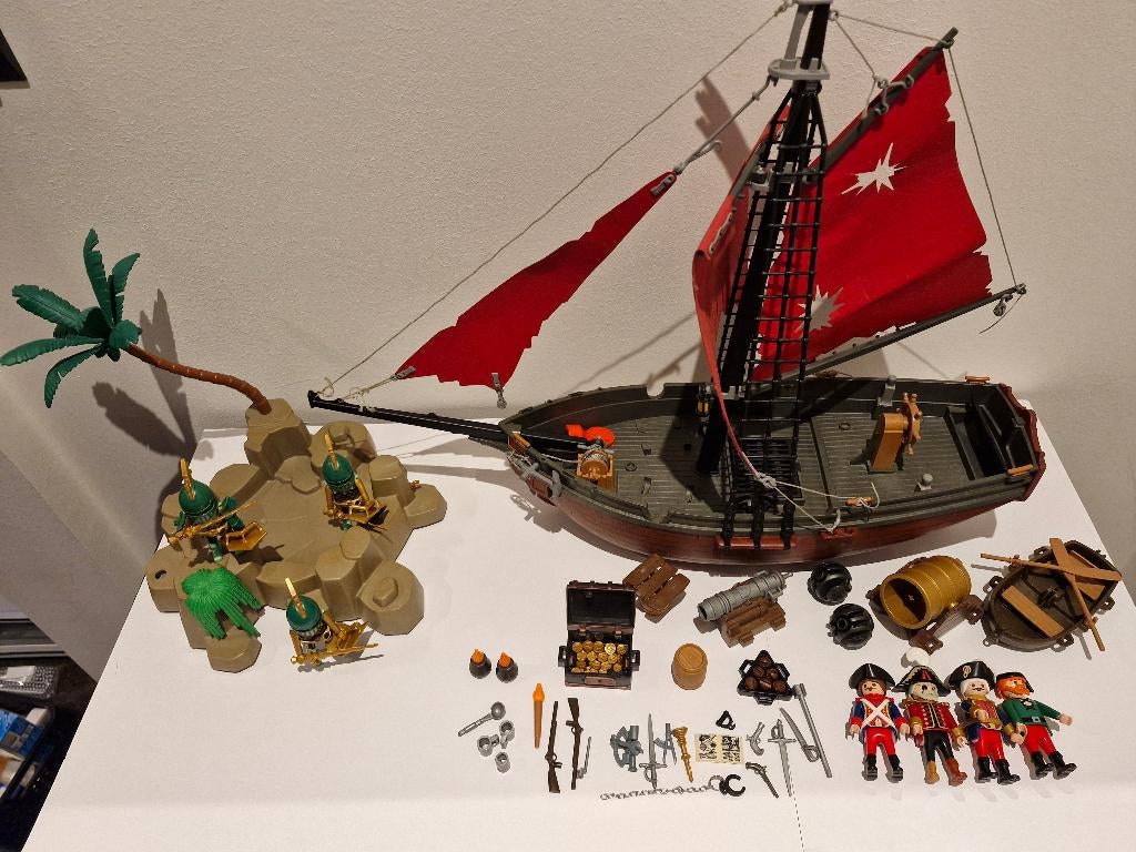 playmobil 3619 Piratenschip, Ophalen, Zo goed als nieuw, Complete set