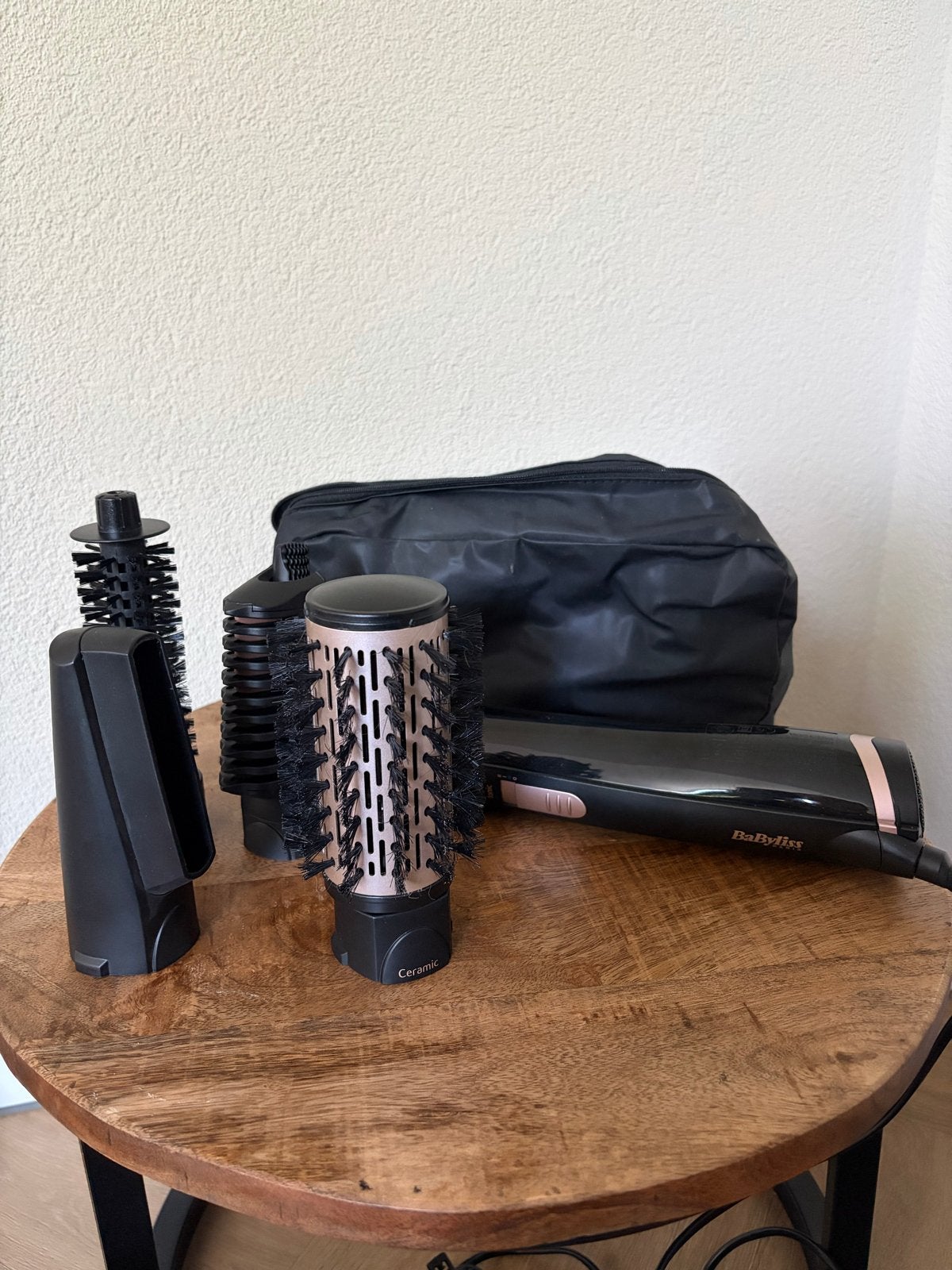 BaByliss Paris roterende föhnborstel met opzetstukken, Ophalen of Verzenden, Zo goed als nieuw, Haarverzorging