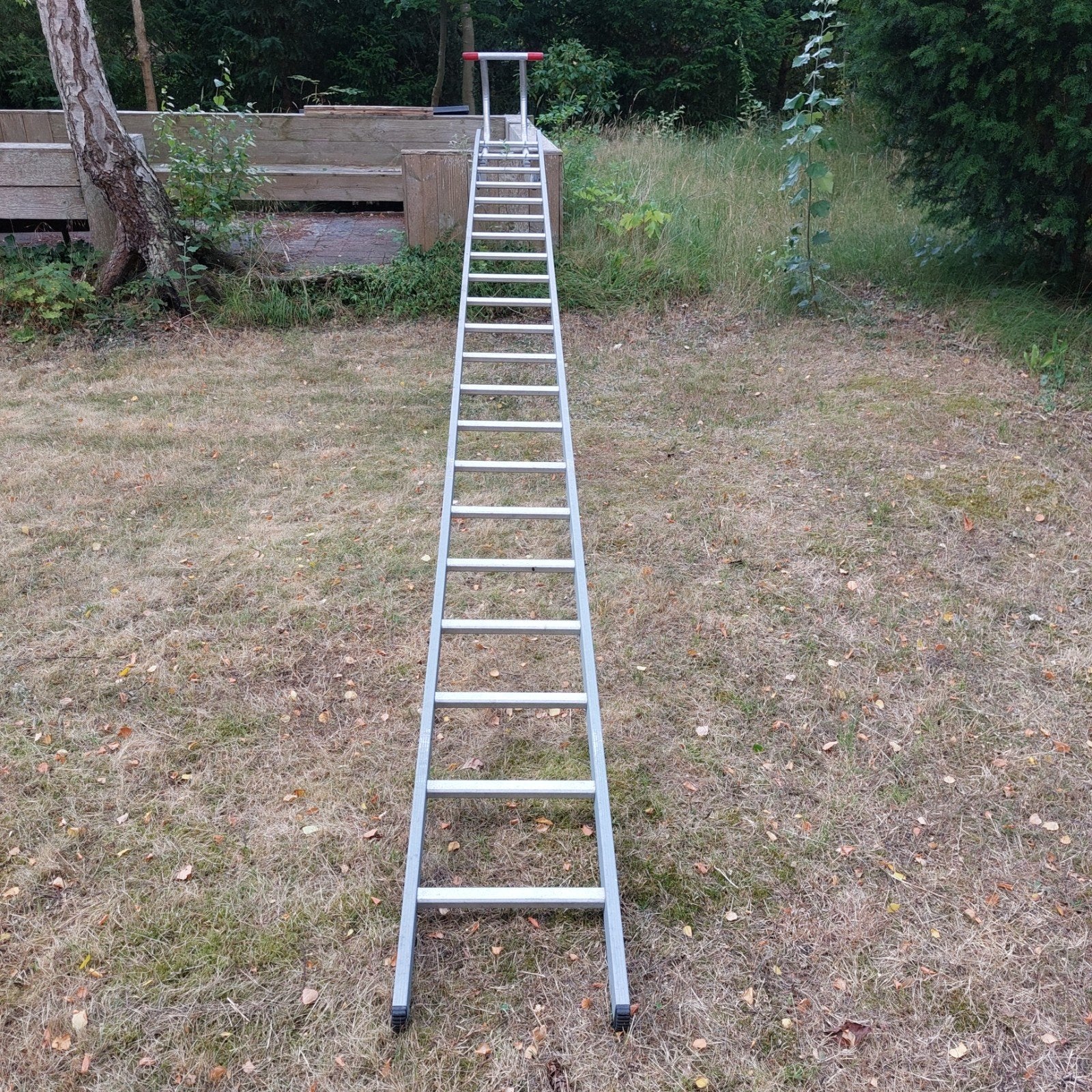 Lange aluminium nokladder 6 meter, Ophalen, Gebruikt, Ladder, 4 meter of meer