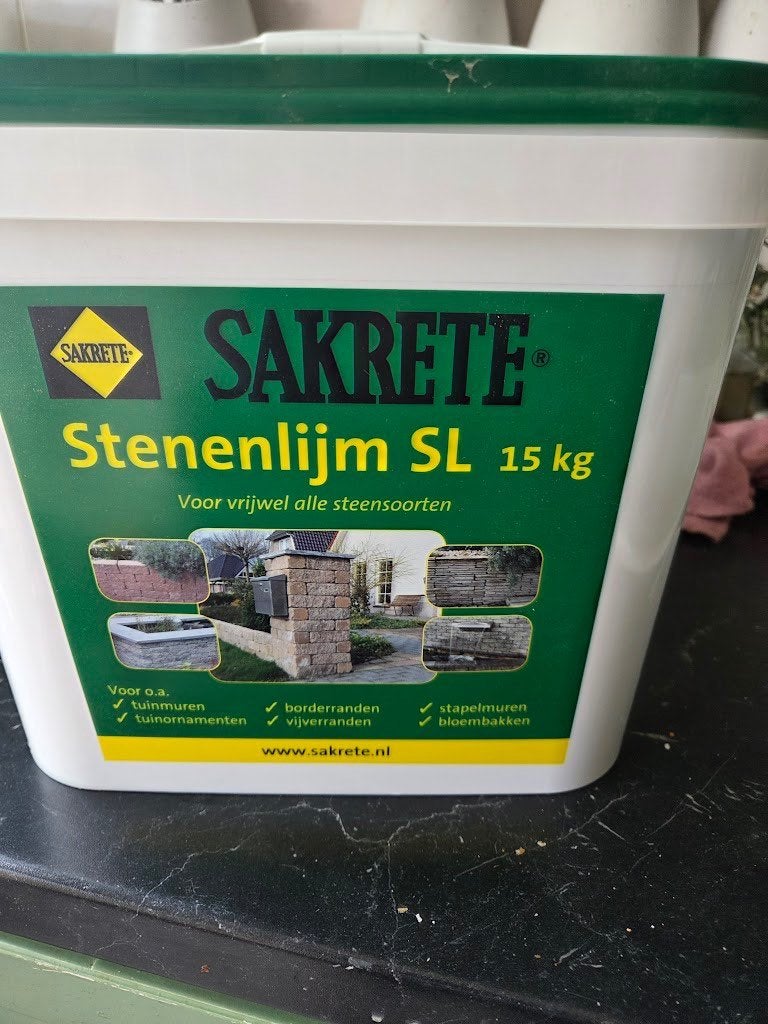 stenen lijm, Ophalen, Nieuw