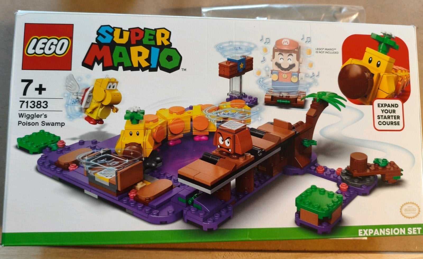 Uitbreidingsser LEGO Super Mario 71383 Wiggler'sGiftenmoeras, Inclusief instructies, Overige thema's, Lego, Ophalen of Verzenden
