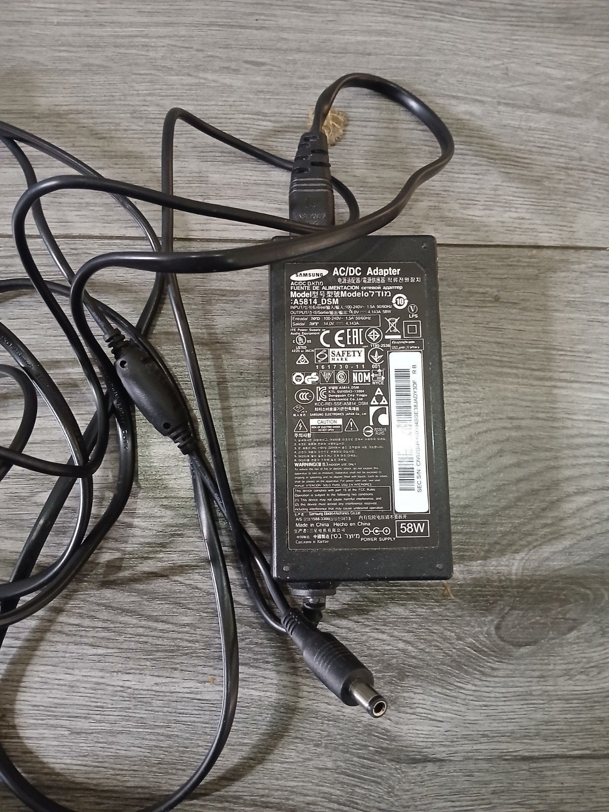 Samsung AC/DC Adapter A5814_DSM - 58W Voeding, Computers en Software, Ophalen of Verzenden, Gebruikt