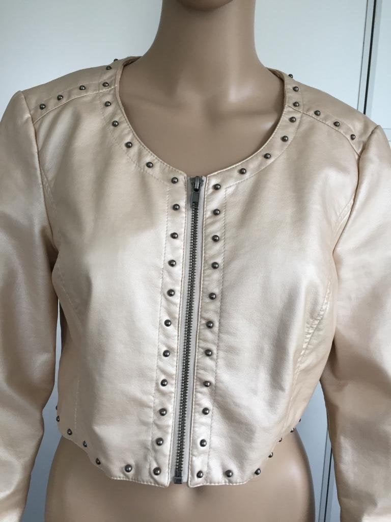 B818 Tramontana beige imitatie-leren jasje jack mt. M=38-40, Maat 38/40 (M), Tramontana, Beige, Ophalen of Verzenden