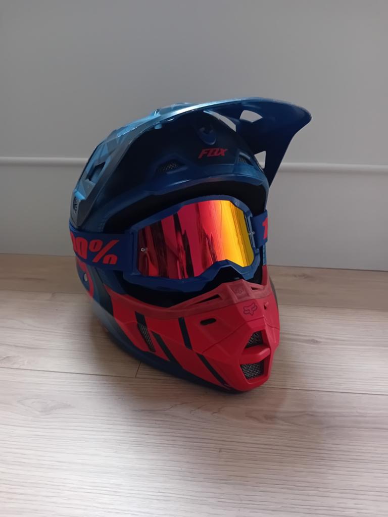 Crosshelm met crossbril maat s, Ophalen of Verzenden, Tweedehands, Offroadhelm, Overige merken