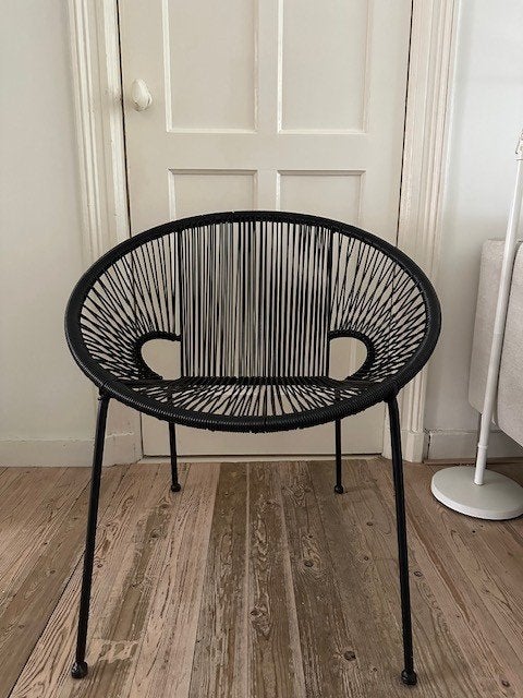 Acapulco loungestoelen, Ophalen, Kunststof, Zwart, Zo goed als nieuw
