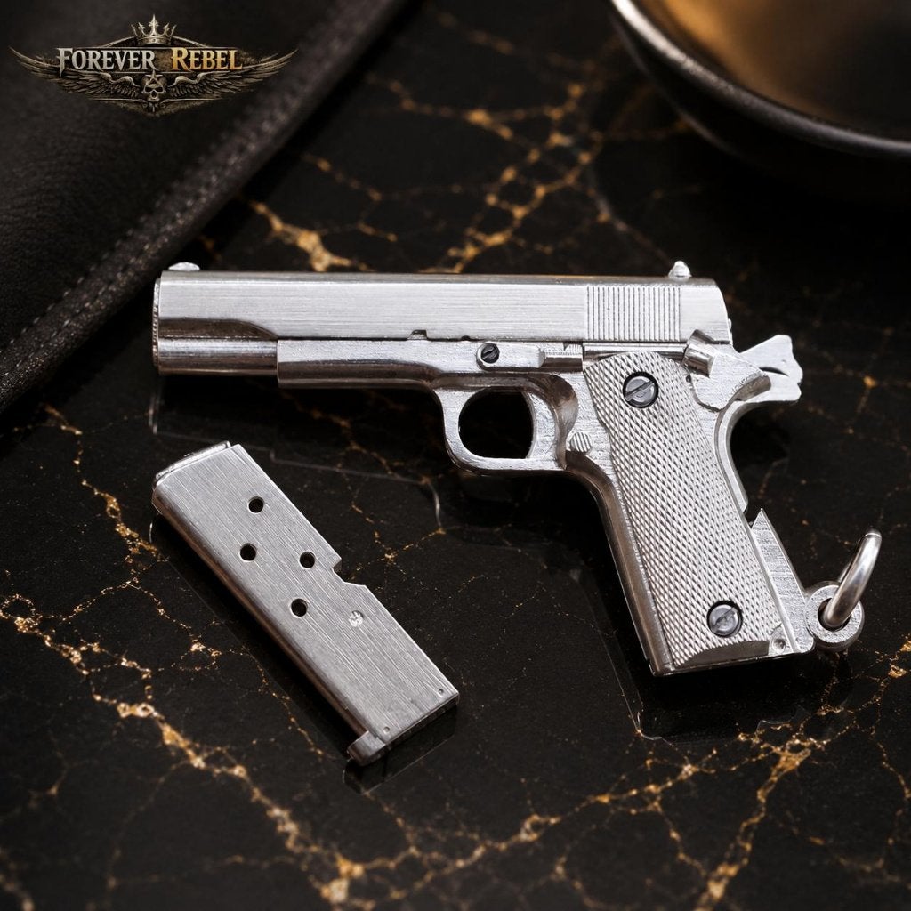 The Last Argument - Colt M1911 Hanger - 925 Zilver, Foreverrebelmail@pm.me, Overige voorstellingen, Verzenden, Zilver