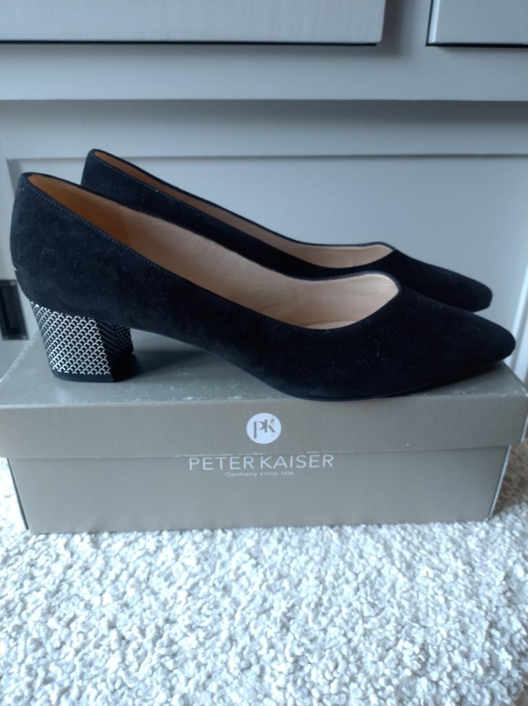 Peter Kaiser suède pumps zwart, maat 42, ongedragen, Peter Kaiser, Pumps, Zwart, Nieuw