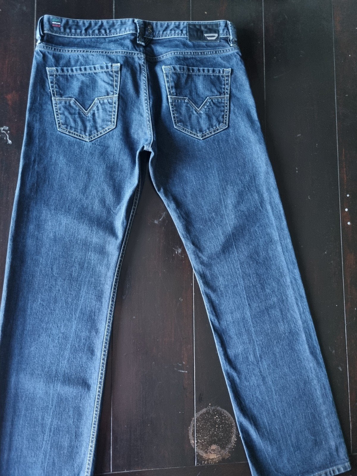 DONKERE KLASSIEKE DIESEL LARKEE REGULAR STRAIGHT JEANS 33/32, Kleding | Heren, Ophalen of Verzenden, Zo goed als nieuw, Blauw