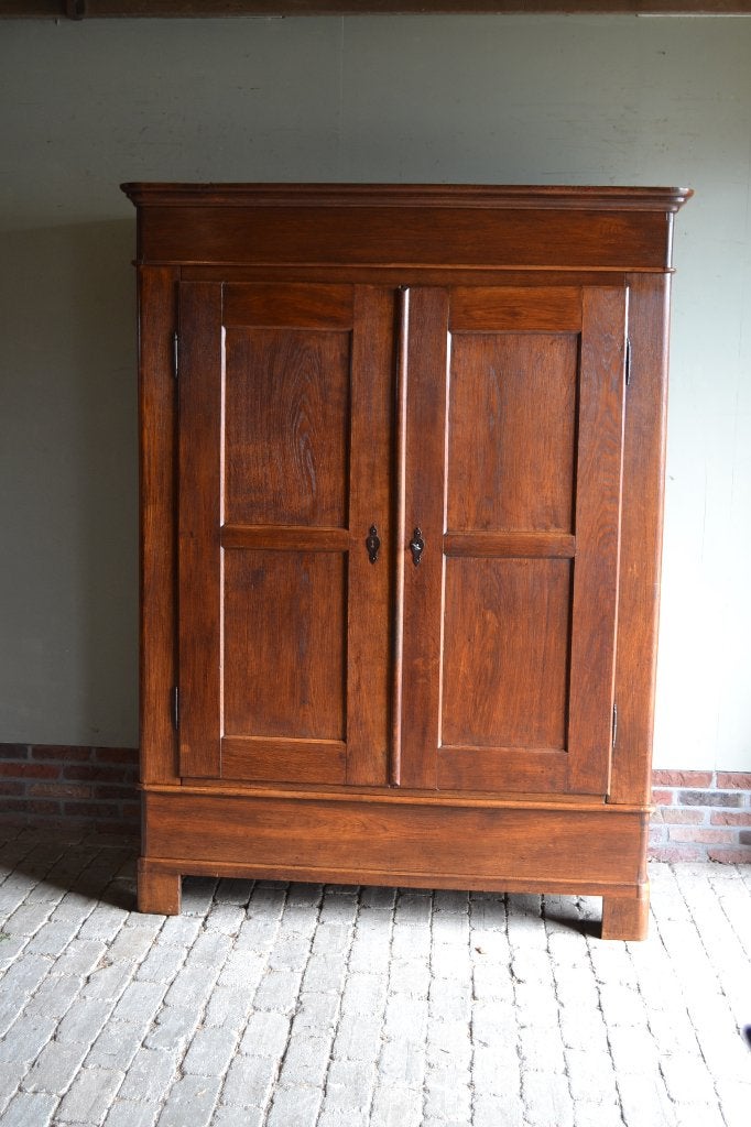 Prachtige strakke antieke eiken houten kast., Ophalen of Verzenden