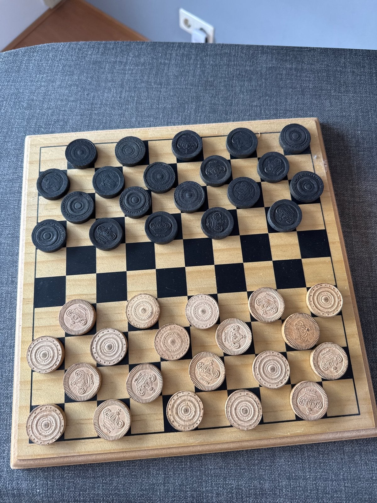 Dambord met Damstenen - Klassiek Bordspel, Een of twee spelers, Ophalen of Verzenden, Gebruikt