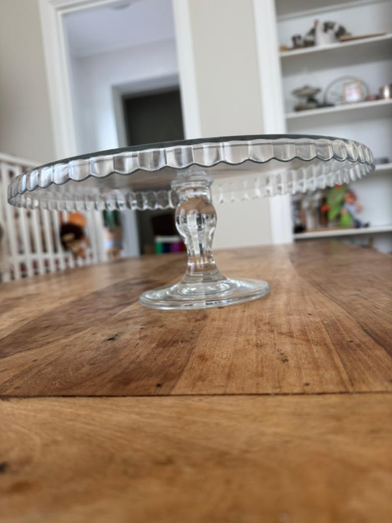 Taartplateau glas, Ophalen, Zo goed als nieuw