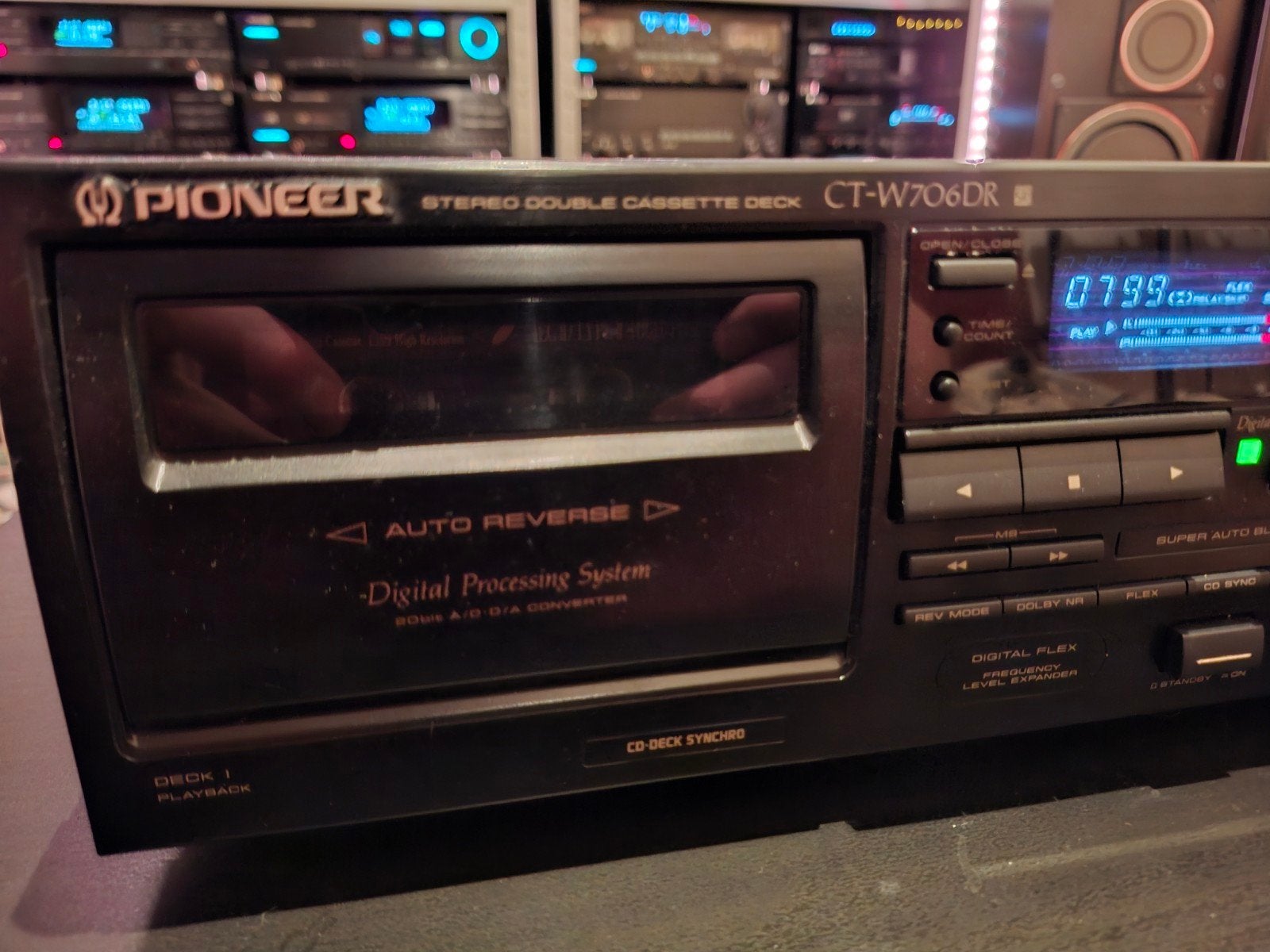 Pioneer CT-W706DR dubbel cassettedeck, Ophalen of Verzenden, Dubbel, Overige merken, Auto-reverse