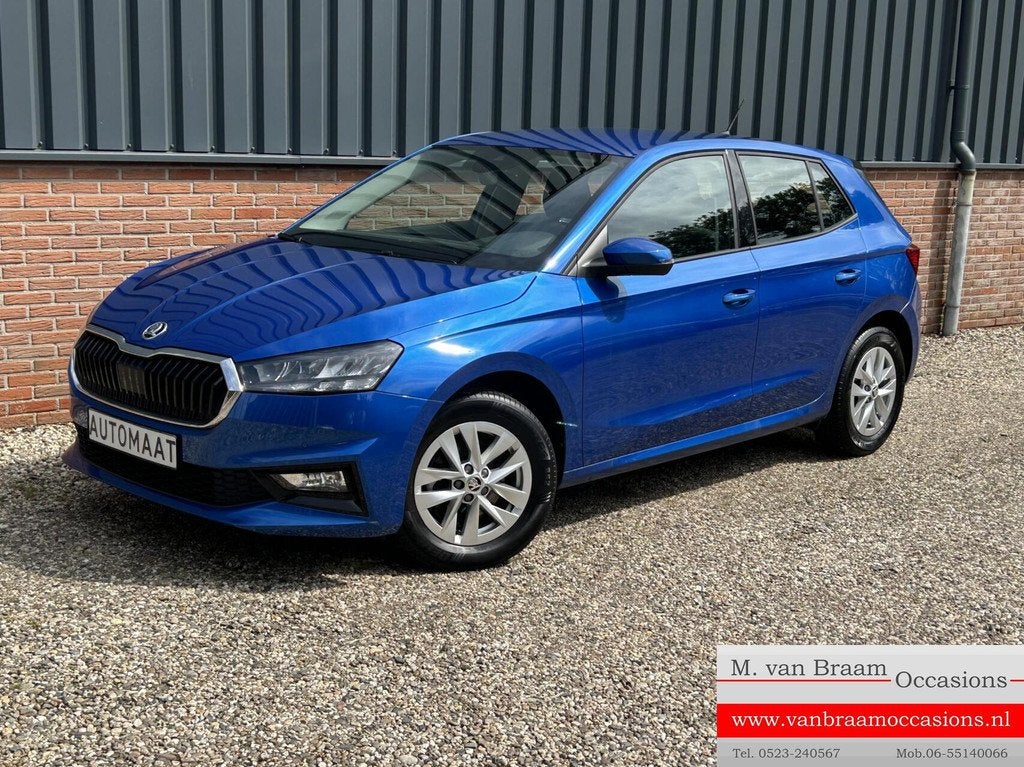 Skoda Fabia 1.0 TSI Business Edition Navigatie/Pdc/Virtual-C, Auto's, 1195 kg, Gebruikt, Parkeersensor, Blauw