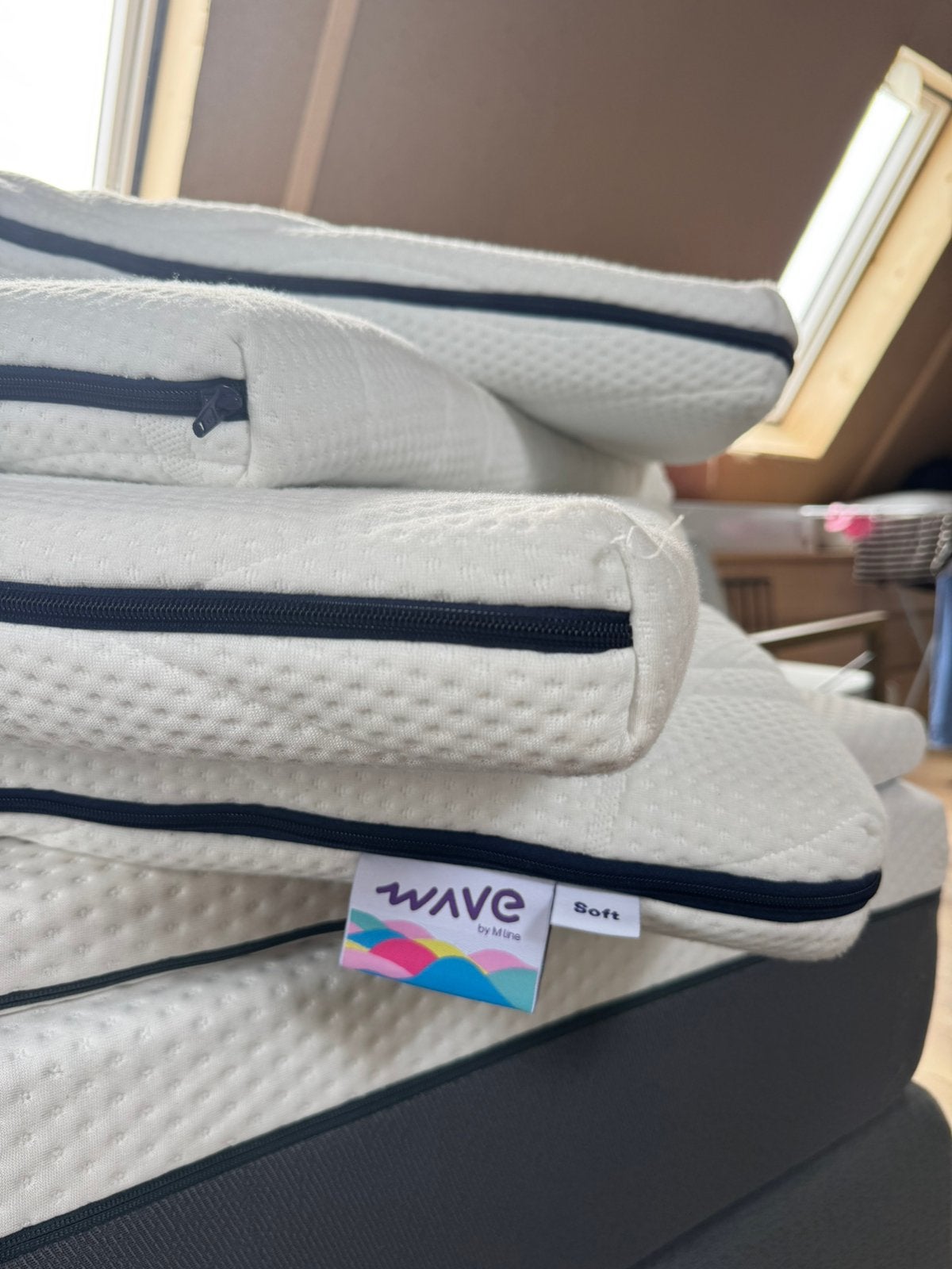 Topper M line wave, Ophalen, 210 cm, Tweepersoons, Zo goed als nieuw
