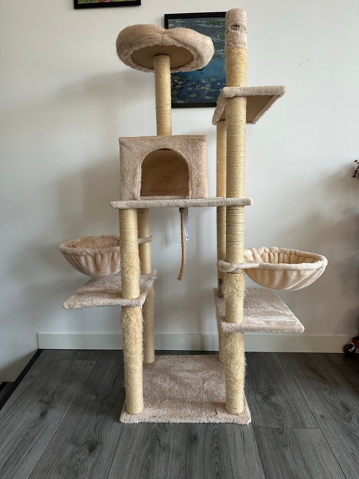 Krabpaal - 150 cm hoog, Dieren en Toebehoren, Ophalen, Gebruikt, Krabpaal