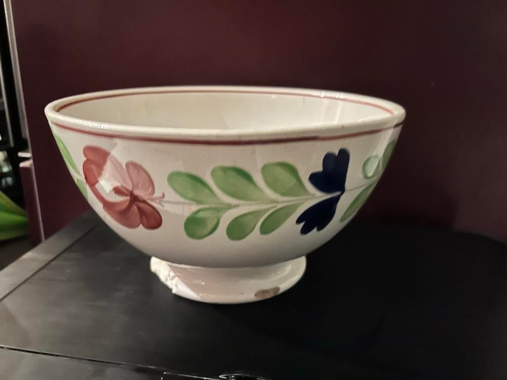 Grote Oude Boerenbont Kom met Alternatief Decor - 24 cm, Ophalen of Verzenden