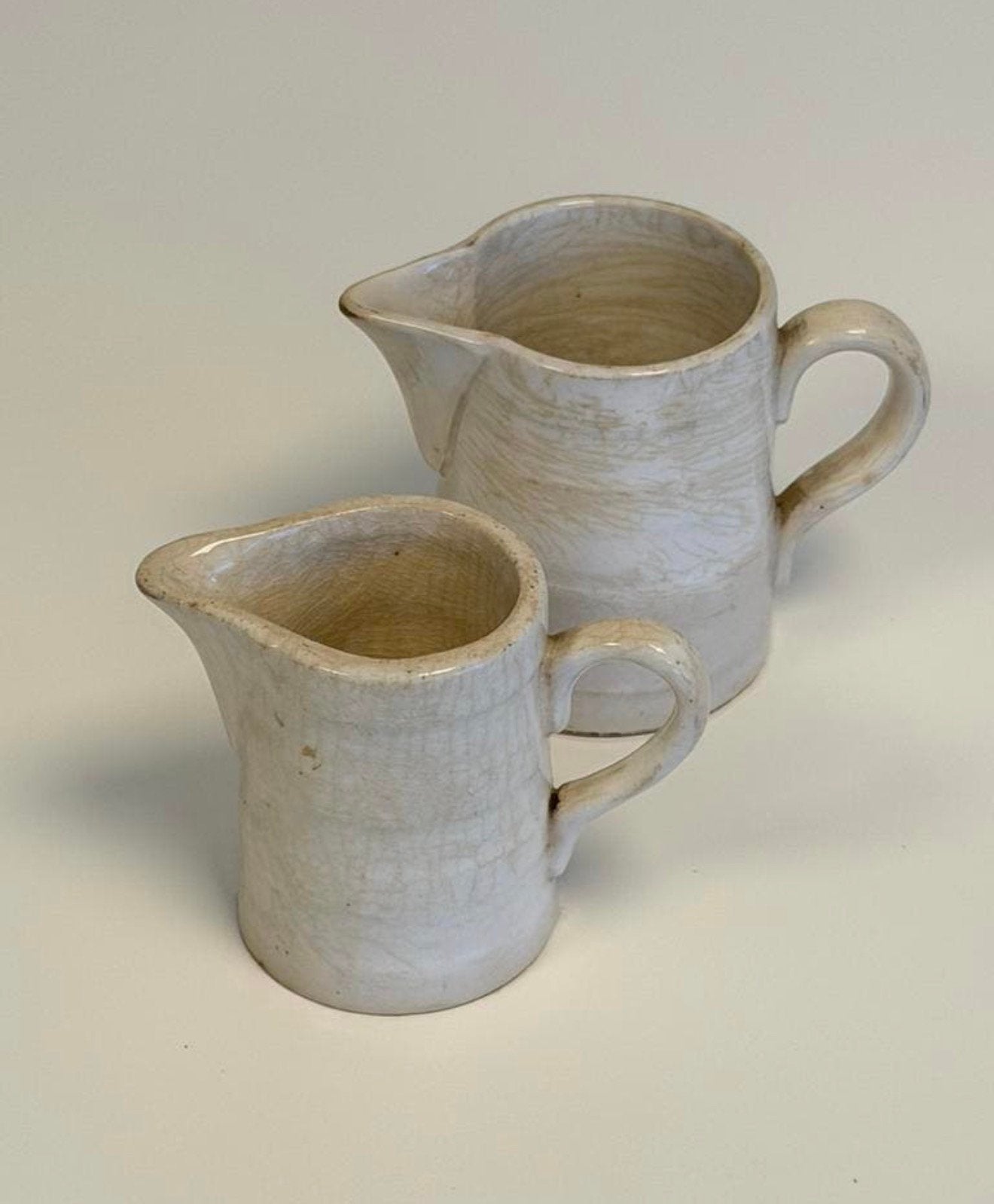 2x Boch Frères Keramis melkkannen set vintage België servies, Antiek en Kunst, Antiek | Servies los, Ophalen of Verzenden