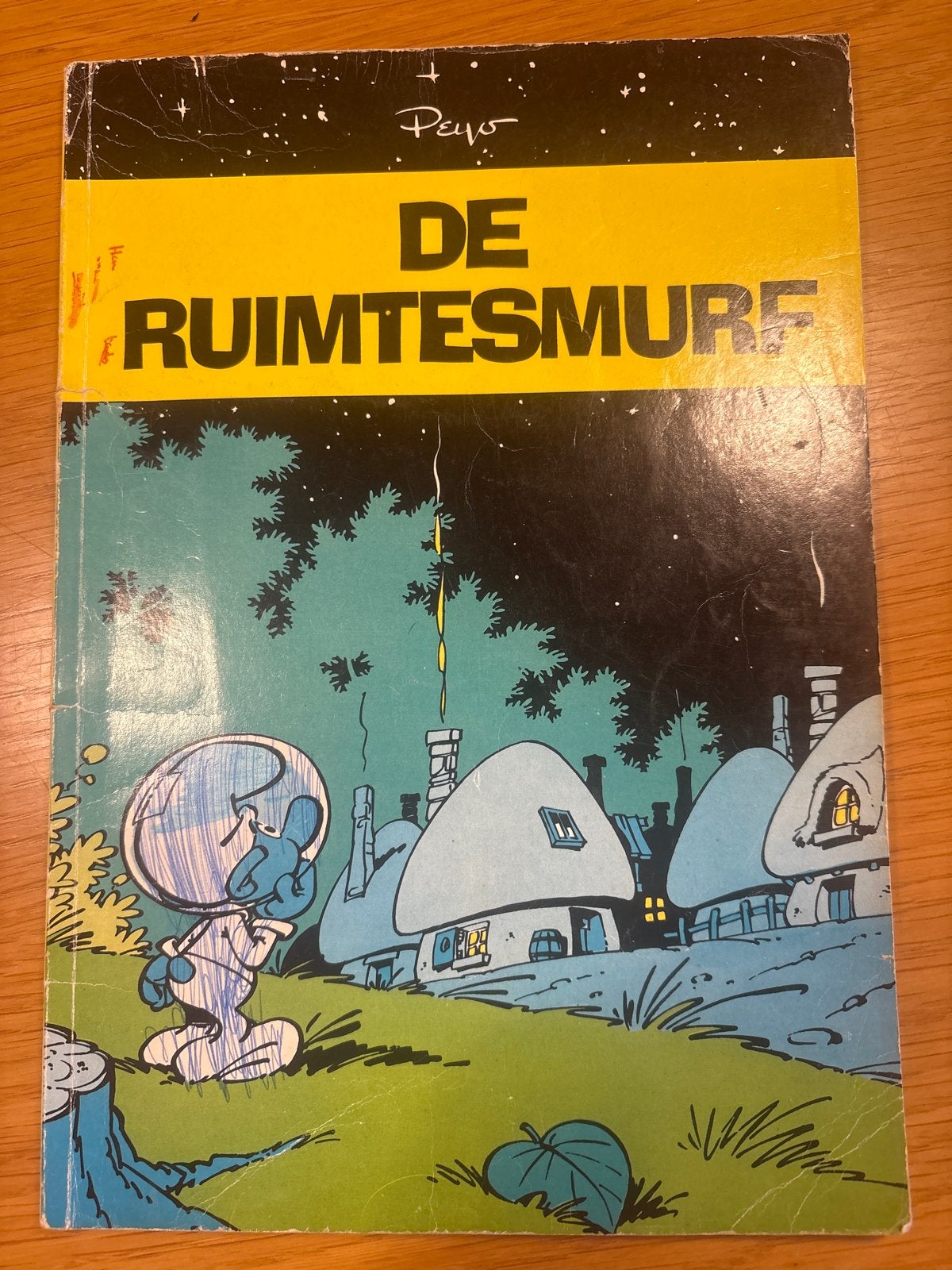 De Ruimtesmurf - Vintage Stripboek (1969), Eén stripboek, Ophalen of Verzenden, Gelezen