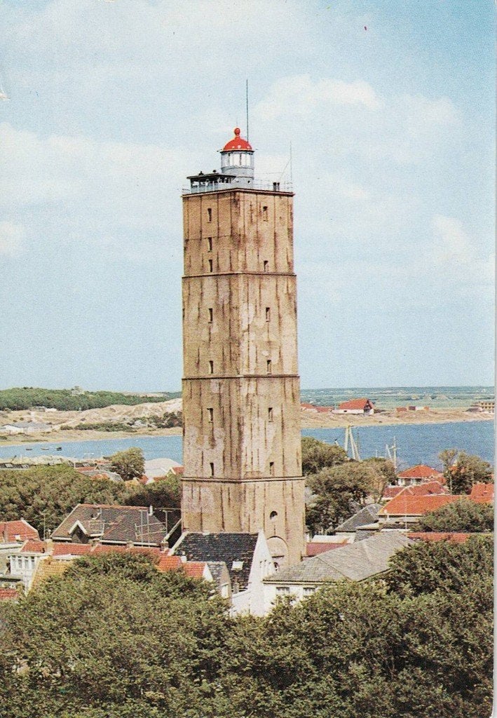 West Terschelling  Vuurtoren De Brandaris 12, Verzamelen, Ophalen of Verzenden, 1960 tot 1980, Gelopen, Waddeneilanden
