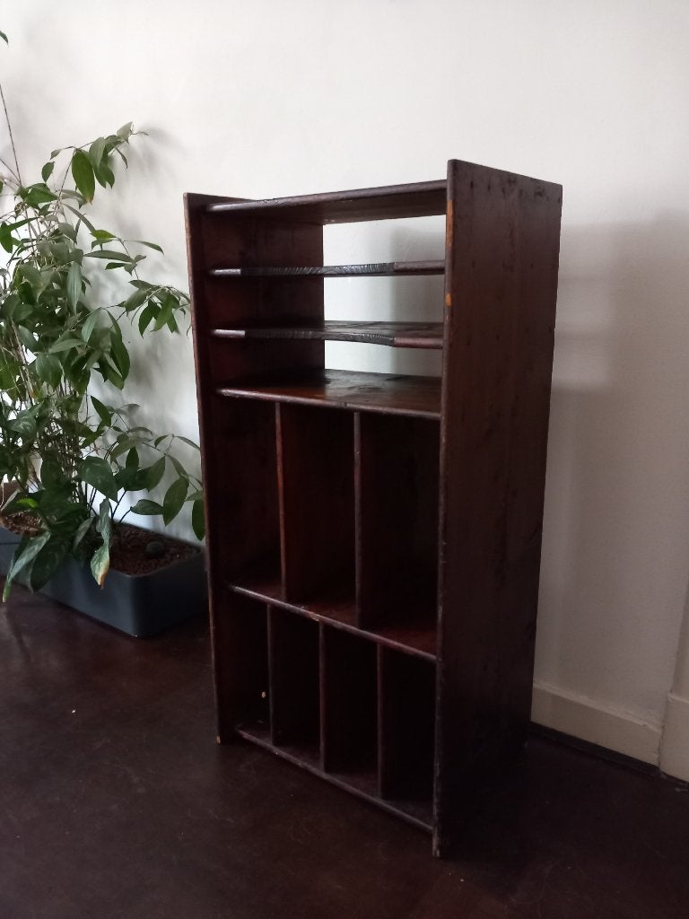 vintage Franse vakkenkast, platen kastje postkastje lectuur, Antiek en Kunst, Curiosa en Brocante, Ophalen