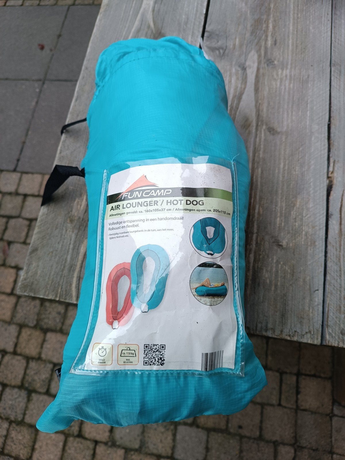 Fun Camp Air Lounger / Hot Dog - Opblaasbare Loungestoel, Ophalen