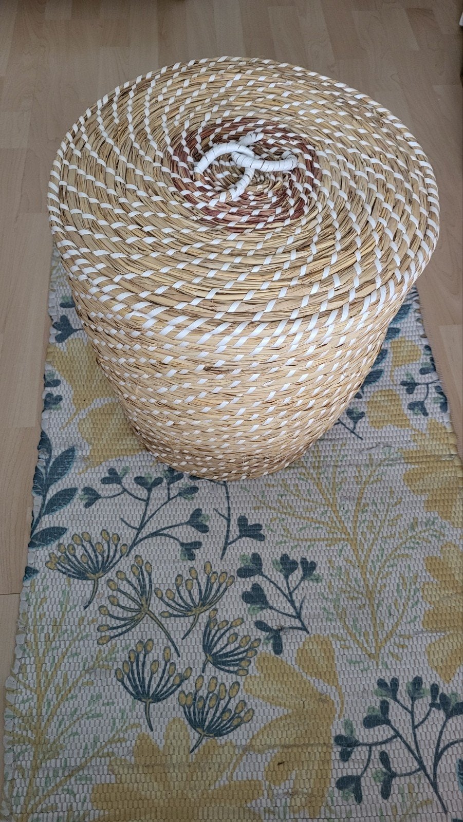 Zeegras mand te koop, Ophalen, Zo goed als nieuw, Rond, Riet
