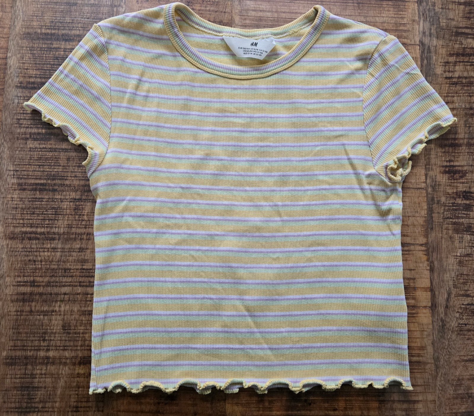 H&M gestreept shirt maat 158-164, Kinderen en Baby's, Kinderkleding | Maat 158, Meisje, H&M, Ophalen of Verzenden, Zo goed als nieuw