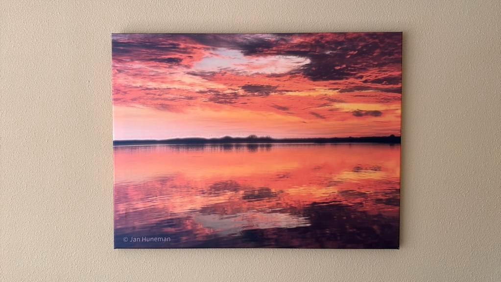 Terschelling Kunst op Canvas - zonsondergang - Oerol, Ophalen of Verzenden