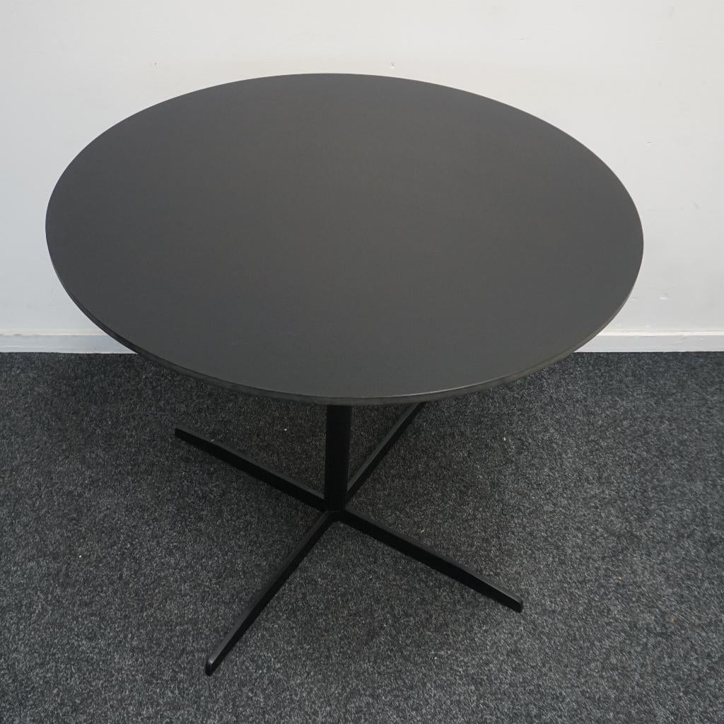 Vergadertafel Ø 80 | Eetkamertafel | Design tafel | Zwart, Gebruikt, 50 tot 100 cm, -, Rond