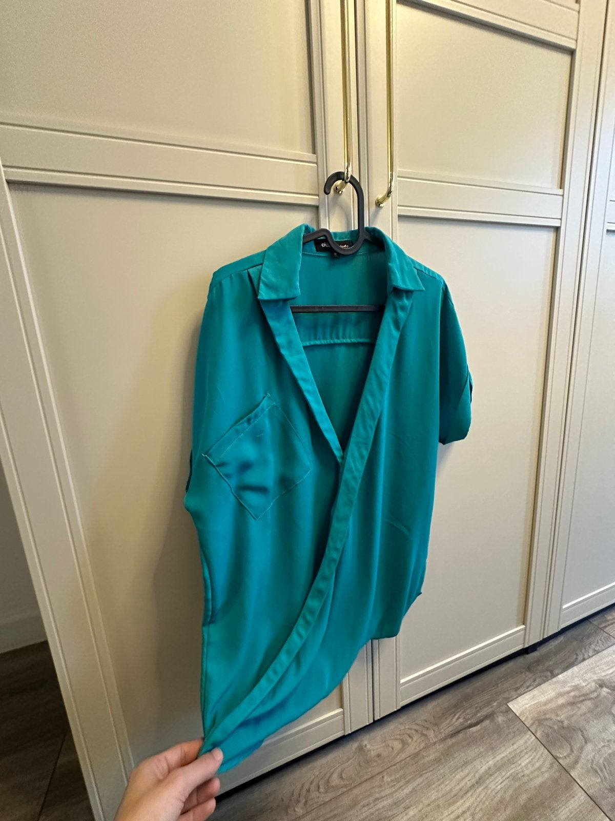 Zara overslag top wikkel blouse tops chiffon M, Ophalen of Verzenden, Nieuw, Maat 38/40 (M), Blauw