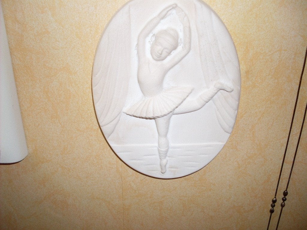 13x18 wit gipsen ballerina om zelf te verven, Ophalen, Gebruikt, Handgemaakt, Wit