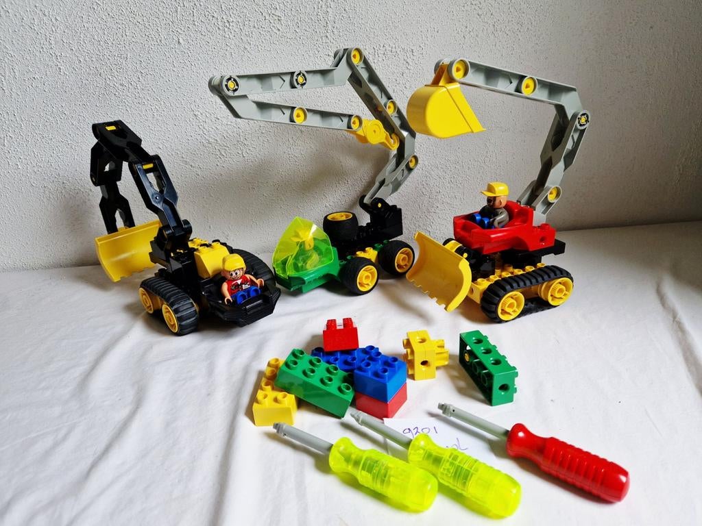 Technisch Duplo Toolo set 9201 action wheelers compleet, Ophalen of Verzenden, Gebruikt, Complete set, Duplo